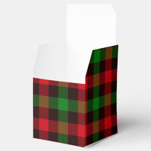 Green and Red Plaid Favour Box