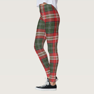 green and red Royal Stewart Tartan Leggings