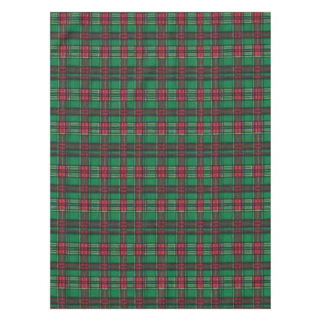 Green and red squares tablecloth (Front)