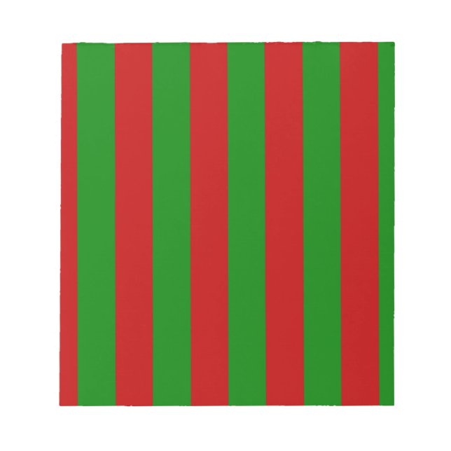 Green and Red Stripes Toksie Turbie  Notepad (Front)