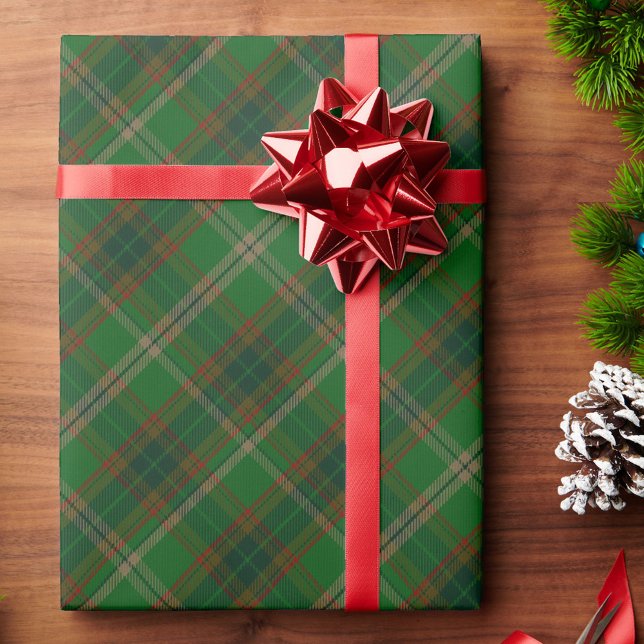 Green and Red Tartan Plaid Christmas Gift  Wrapping Paper (Creator Uploaded)