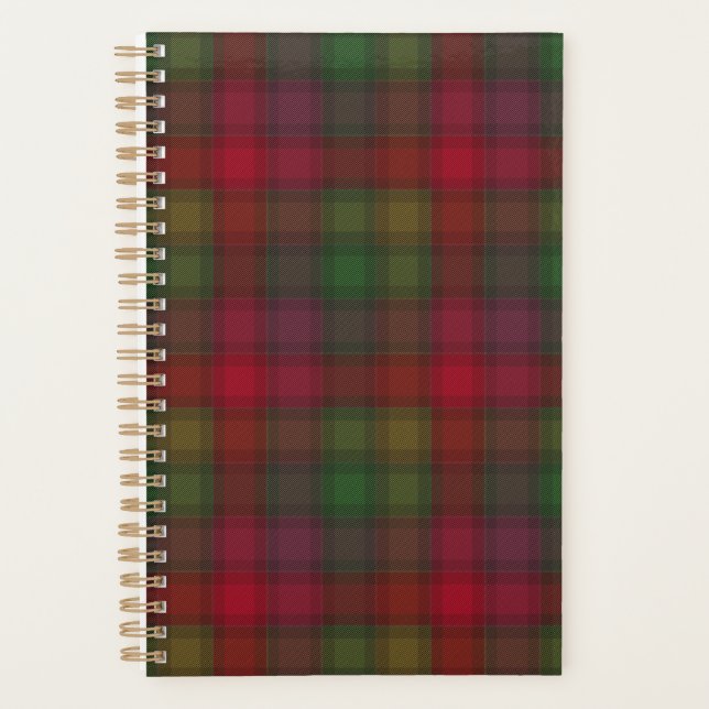 Green and red, tartan planner (Front)