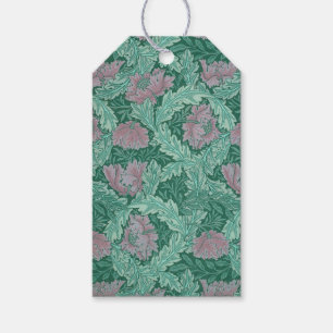 Green and Red Wreath Pattern (by William Morris) Gift Tags