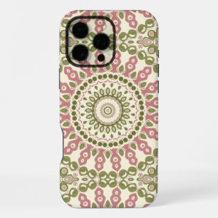 Green and Rose Mandala Vintage Bohemian Pattern iPhone 16 Pro Max Case
