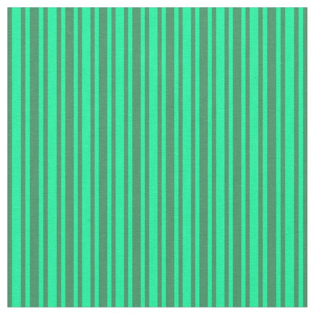 Green and Sea Green Coloured Lined Pattern Fabric (Close Up)
