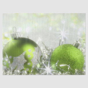Green And Silver Christmas Tissue Paper