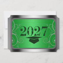 Green and Silver Frame Graduation