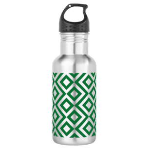 Green and Silver Meander 532 Ml Water Bottle