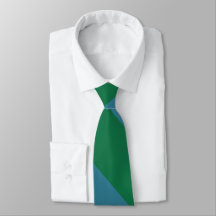 Green and Turquoise Broad University Stripe