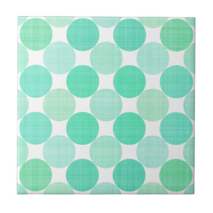 green and turquoise textured dots tile