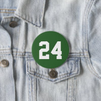 Green and White Athlete Jersey Number