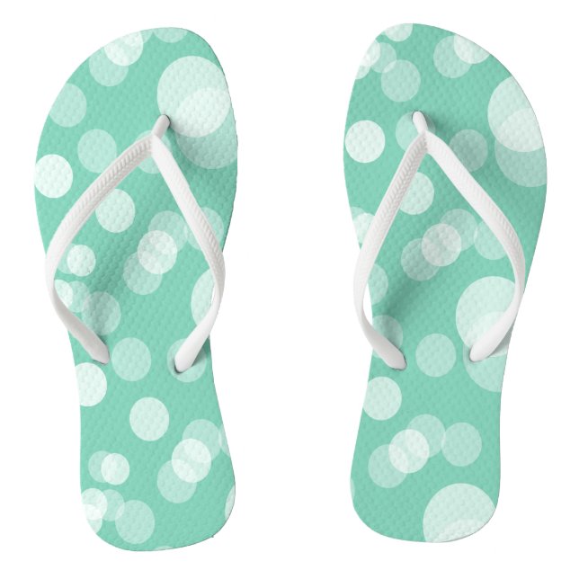 Green and White Bokeh | DIY Colour Jandals (Footbed)