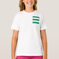 Green and White broad stripe patch on a