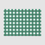 Green And White Buffalo Plaid Tissue Paper<br><div class="desc">Classic green plaid tissue paper for your holiday gift wrapping.</div>