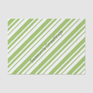 Green and White Candy Stripe Tissue Paper