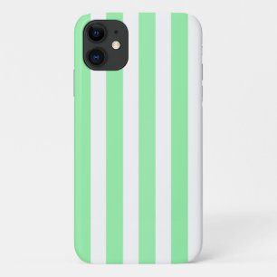 Green and white candy stripes Case-Mate iPhone case
