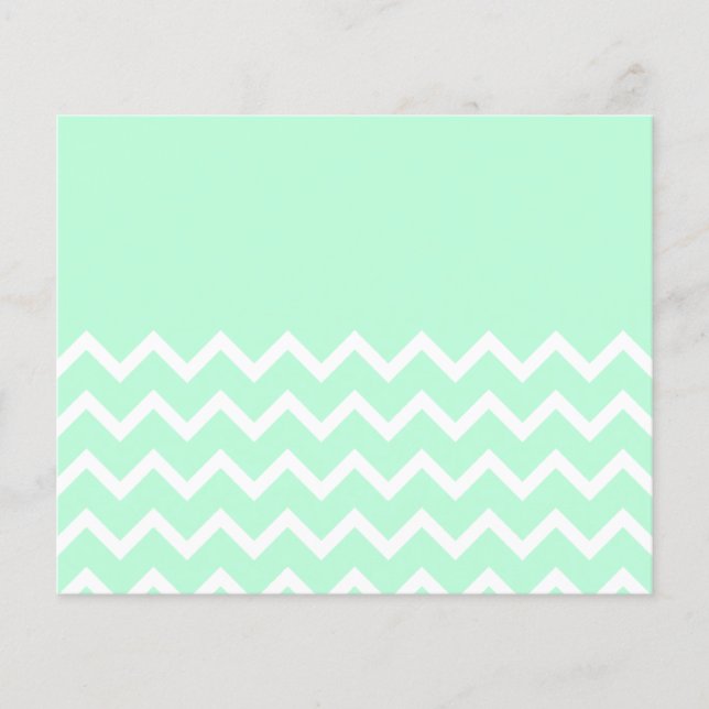 Green and White Chevron Pattern with Plain Green. (Front)
