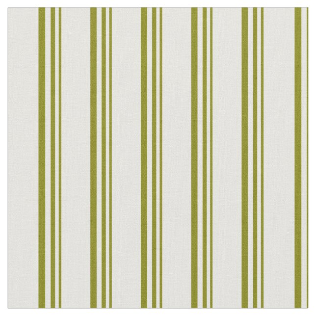Green and White Coloured Lined/Striped Pattern Fabric (Close Up)