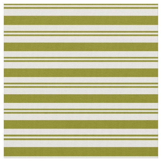 Green and White Coloured Lines Pattern Fabric (Close Up)