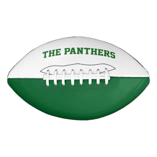 Green and White Custom Football (Front)