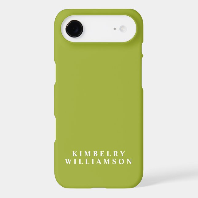 Green And White Customised Name Stylish Monogram  (Back)
