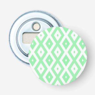 Green and white diamond pattern bottle opener