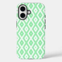 Green and white diamond pattern