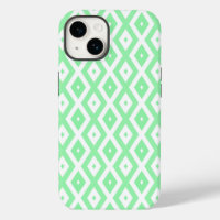Green and white diamond pattern