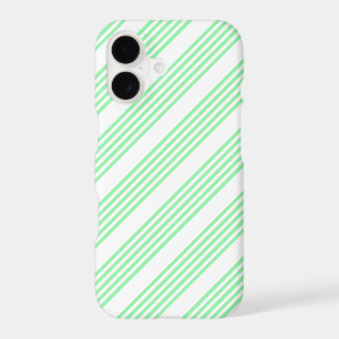 Green and white five stripes pattern