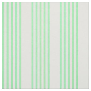 Green and white five stripes pattern fabric