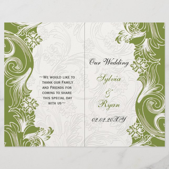 Green and White Floral Spring Wedding (Front)