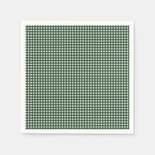 Green and White Gingham Napkin