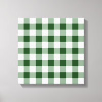 Green and White Gingham Pattern