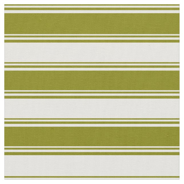Green and White Lines Fabric (Close Up)