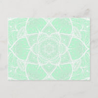 Green and White Mandala - Loergann in Jade