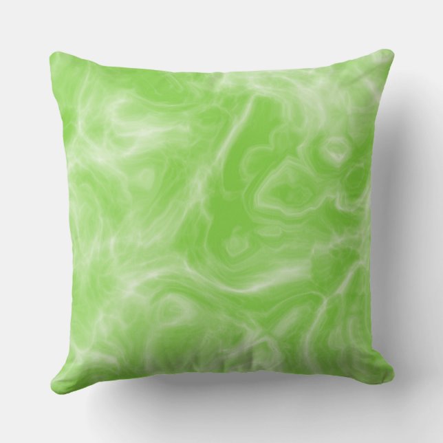 green and white Marble abstract Cushion (Back)