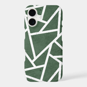 Green and white mosaic pattern