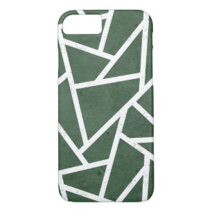 Green and white mosaic pattern Case-Mate iPhone case