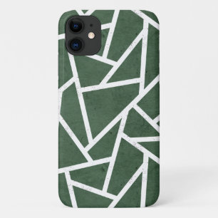 Green and white mosaic pattern Case-Mate iPhone case