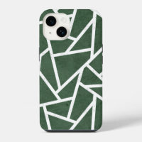 Green and white mosaic pattern