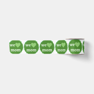 Green and White Mother's Day Satin Ribbon