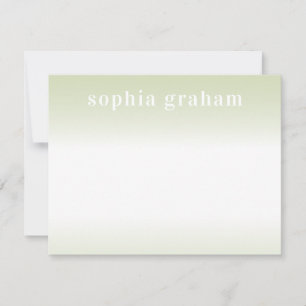 Green and White Ombre Card
