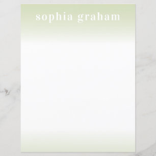 Green and White Ombre Paper