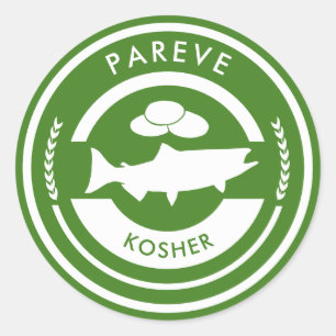 Green and White Pareve Label Kosher Fish