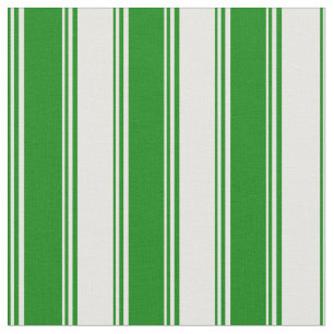 Green and White Pattern of Stripes Fabric