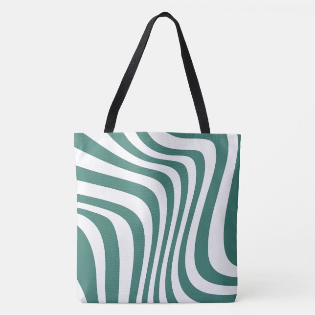 Green and white pattern Tote (Front)