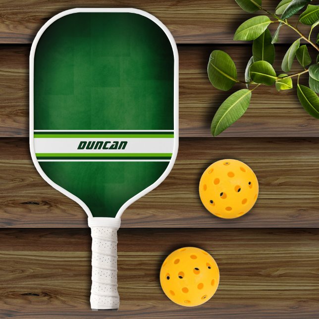 Green and White Personalised Pickleball Paddle (Creator Uploaded)