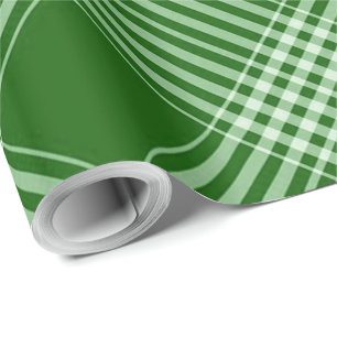 Green And White Plaid Wrapping Paper