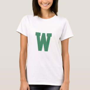 Green and White Polka Dot Monogram T-Shirt
