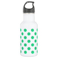 Green and white polka dots
